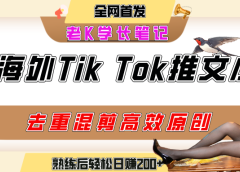 海外tiktok小说推文暴力项目,高停留率,高转化率,上手后一天搞顿饭钱不是问题