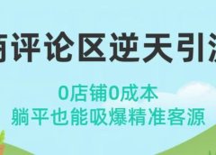 电商评论区逆天引流术!0店铺0成本,躺平也能吸爆精准客源