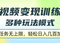 短视频变现训练营,多种玩法模式,任务无上限,轻松日入几百加