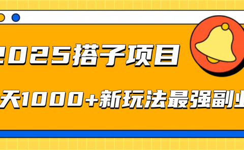 2025搭子项目每天1000+新玩法最强副业