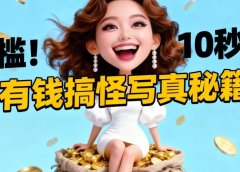 0 门槛!10 秒上手!AI 超有钱搞怪写真秘籍曝光:傻瓜流程直接抄,高清提示词直接领