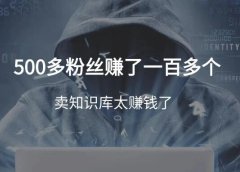 500多粉丝,赚了上百个