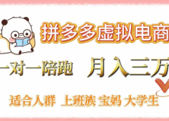 拼多多虚拟电商,0囤货,轻资产,无需发货,一对一陪跑,月入3万