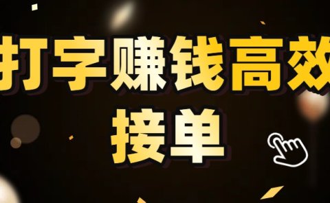 打字赚钱高效接单，5 秒 /单效率高！轻松挑战日入 3000+，广阔收益空间等你来拓！